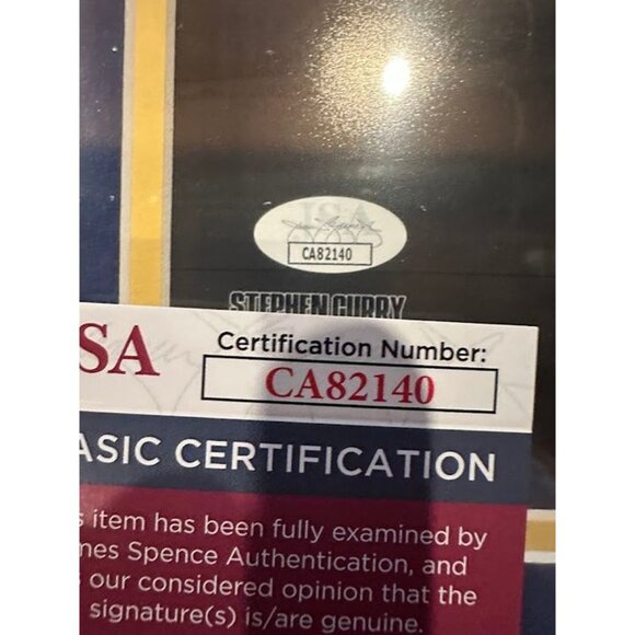 Stephen Curry signed autographed Golden State Warriors 16x20 photo framed JSA - Picture 6 of 8